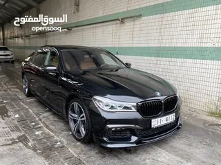 14 BMW 740i M package fully loaded (Black edition) وارد الوكالة بنزين مميزه