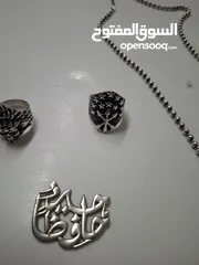  2 خواتم فضه مرصعه باحجار كريمه