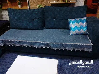  3 كنب تفصيل بحالة جيدة بس بحاجة لدراي كلين