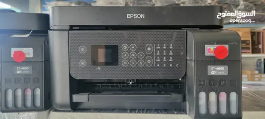  2 Epson 4800 طابعات مستخدم اروبي ملونه واي فاي و كمان مسح ضوفي وفيدر