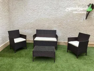  2 طقم قعدة خارجي مع الفرش