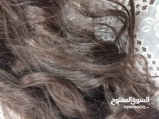  6 بواريك شعر طبيعي + وصلات شعر 4 قطع 50 دينار