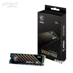  1 500GB MSI SPATIUM M450 M.2 NVME 3D NAND 50X SPEED DESKTOP - LAPTOP GAMING SSD