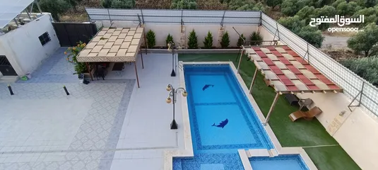  3 مزرعه سرايا الشهم vip في شمال اربد مع مسبح داخلي مدفا
