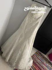  1 فستان عرس ابيض للبيع