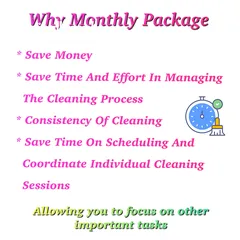  3 House Cleaning Monthly Package خدمات تنظيف