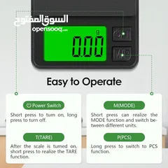  5 ميزان غرامات للمجوهرات والعملة  الدقيق 0.01 جرام × 500 جرام، ميزان مطبخ مع شاشة LCD