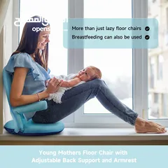  3 Nnewvante Floor Chair with Back Support and Armrest كرسي ارضي للابتوب
