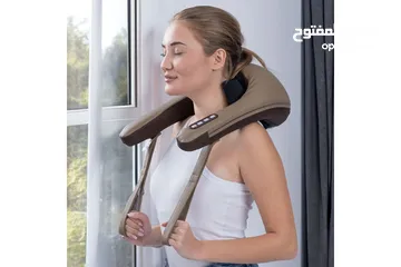 1 جهاز مساج الرقبة والأكتاف يونك-3D من آريس يتلائم مع الرقبة مع التسخين العلاجي و2 سرعات وشامل التوصيل