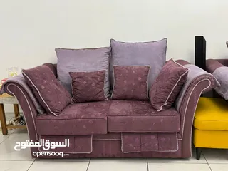  4 sofa set purple color good condition