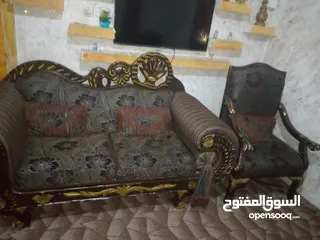  4 طقم كنب خشب زان  مستعمل