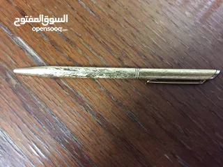  6 قلم حبر جاف مطلي ذهب