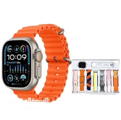  3 ساعة وحدة... و7 إطلالات! عرض جديد ولا أروع!  ساعة ذكية( ULTRA 2( 7 in 1 strap