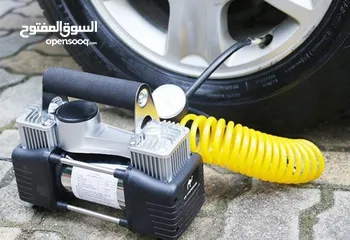 14 منفاخ هواء الجمل راسين اطارات السيارة 2 سليندر الاصلي منفاخ عجال منفاخ عجل الاصلي مش المقلد