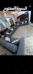  2 اطقم كورنرات تفصيل جديد ستايل امريكي  من افضل انواع الخشب والقماش والاسفنج  مع امكانية تغيير اللون
