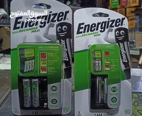  1 جهاز شحن بطاريات energizer rechargeable batteries