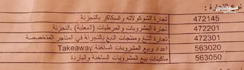  8 قهوه كافتيريا للايجار مع رخصة مهن