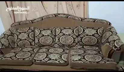  3 طقم كورنر سبع مقاعد مع البرداية للبيع بسعر مغري