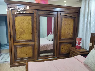  8 غرفة نوم خشب زان وقشرة زيتون