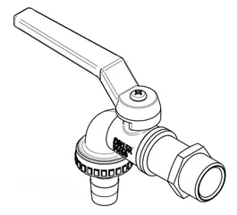  2 G.S.I Brass Water Ball Valve (1/2") Made Of Brass Material MS58 10 years Warranty .