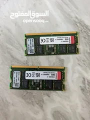  1 رام 32gb قطعتين فئة DDR5 نوع Kingston سرعة 5600MHz