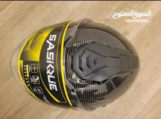  4 خوذة دراجة نارية (كاربون فايبر تصنيف DOT A)