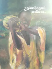  1 لوحة  رسم زيتي واقعي (Oil Painting - Realism Style)