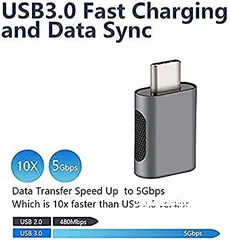  12 USB C to USB 3.0 Adapter(2 Pack), Type-C to USB,Thunderbolt