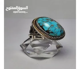  21 خاتم فاخرمصنوع يدويامن الفضة الخالصة(925) مزود بحجرالعقيق شجري طبيعي يتميز بنقوش فريدةعلي شكل شجرة ا
