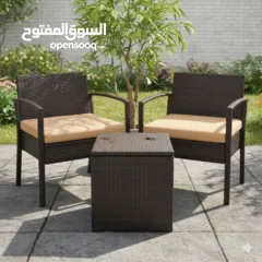  2 طقم جلسة خارجية أنيق ومريح استمتع بأوقات الراحة والاسترخاء في الحديقة أو       البلكونة مع هذا الطقم