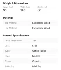  2 Unique Irregular-Shaped Coffee Table from Design Box – Barely Used (Few Hours Only)