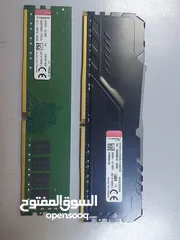  2 رامات Ram DDR4 16g (8x2) نظاف وعلى التجربة