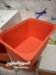  2 رفوف تخزين مكونه من ست أرفف بلون برتقالي من ايكيا IKEA 6-Shelf Orange Storage .  Rack