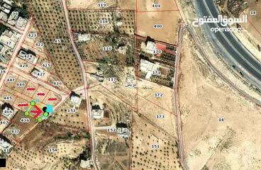  1 للبيع قطعة ارض من اراضي شمال عمان موبص على شارعين قريبة من شارع الاردن