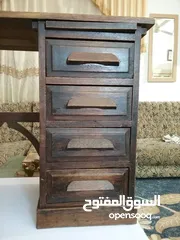  10 انتيك - مكتب خشب بلوط صناعه يدويه بالكامل قبل المكن والبراغي 1890 الي 1910 4 ادراج