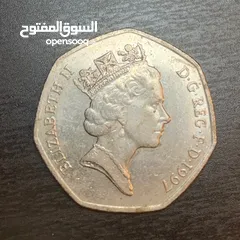  1 50 بنس للملكه اليزابيث ll  1997