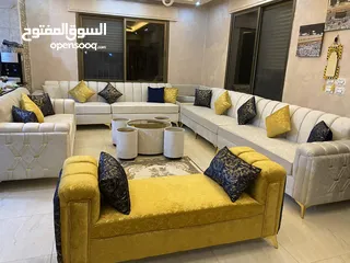  17 جلسات خليجية أحدث الموديلات 17 مقعد مع طقم طربيزاط + مراكي مع مخدات