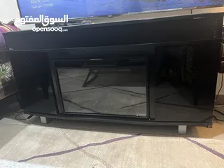  2 طاولة تلفزيون مع سماعه