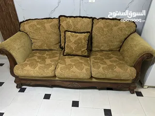  2 طقم كنب 7 مقاعد جديد – خشب ممتاز وفخم