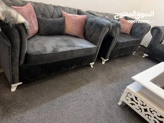  1 طقم كنب جديد قعدته مريحه خشب زان قابل للتفاوض