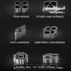  6 كابل شحن رائع . . غلاف مصنوع من سبائك الزنك