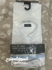  5 قميص M&S )Mark & Spenser ) جديد للبيع بسعر حرررق ( نص كم ) قياس الرقبة 16.5