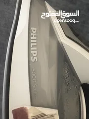 7 مكواية فيليبس Philips بخار - لون رمادي وابيض نظام بخار بلس Plus