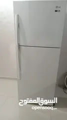  1 ثلاجة ال جي بابين لون ابيض بحالة الجديد