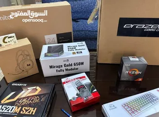  4 بيسي للبيع كامل مع شاشه و كيس و ماوس و كيبورد و ماوس باد و سماعات استخدام قليل ب سعر حرق