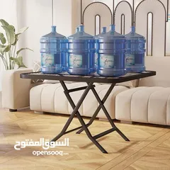  3 طاولة و 4 كراسي هيكل ستيل قوي ومتين مع سطح زجاجي ، قابل للطي لتوفير المساحه