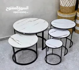  3 طاولات مودرن متداخلة عملية وأنيقة