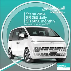  1 Hyundai Staria 2024 for rent (9 seater)