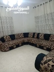  4 كورنر مرتبة تسع مقاعد لون بني غامق وبيج