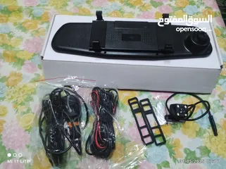  2 مرآة وسطية مع كاميرا أمامية وخلفية للبيع بسعر نهائي 10دنانير.